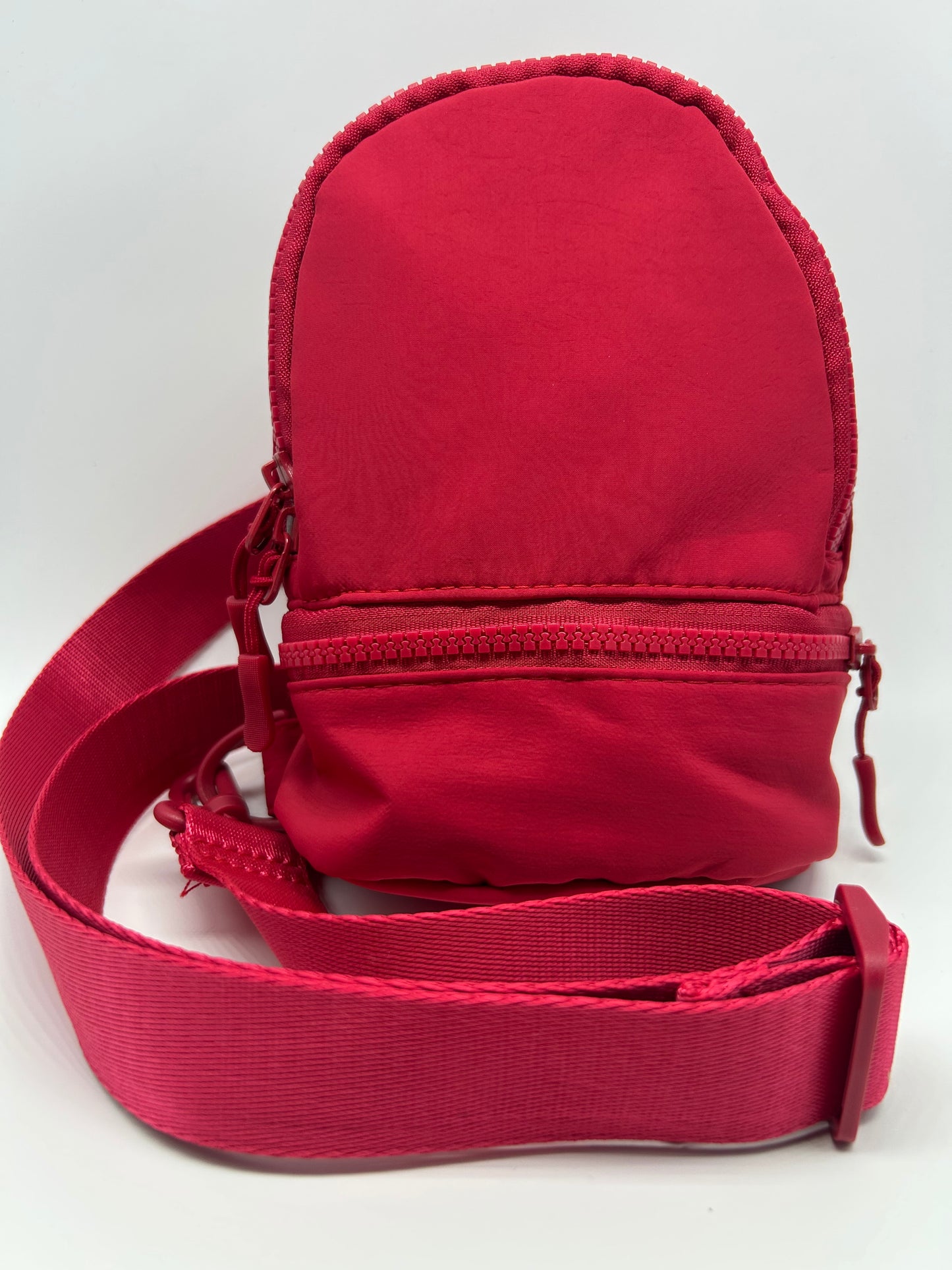 Red Mini Nylon Shoulder Bag