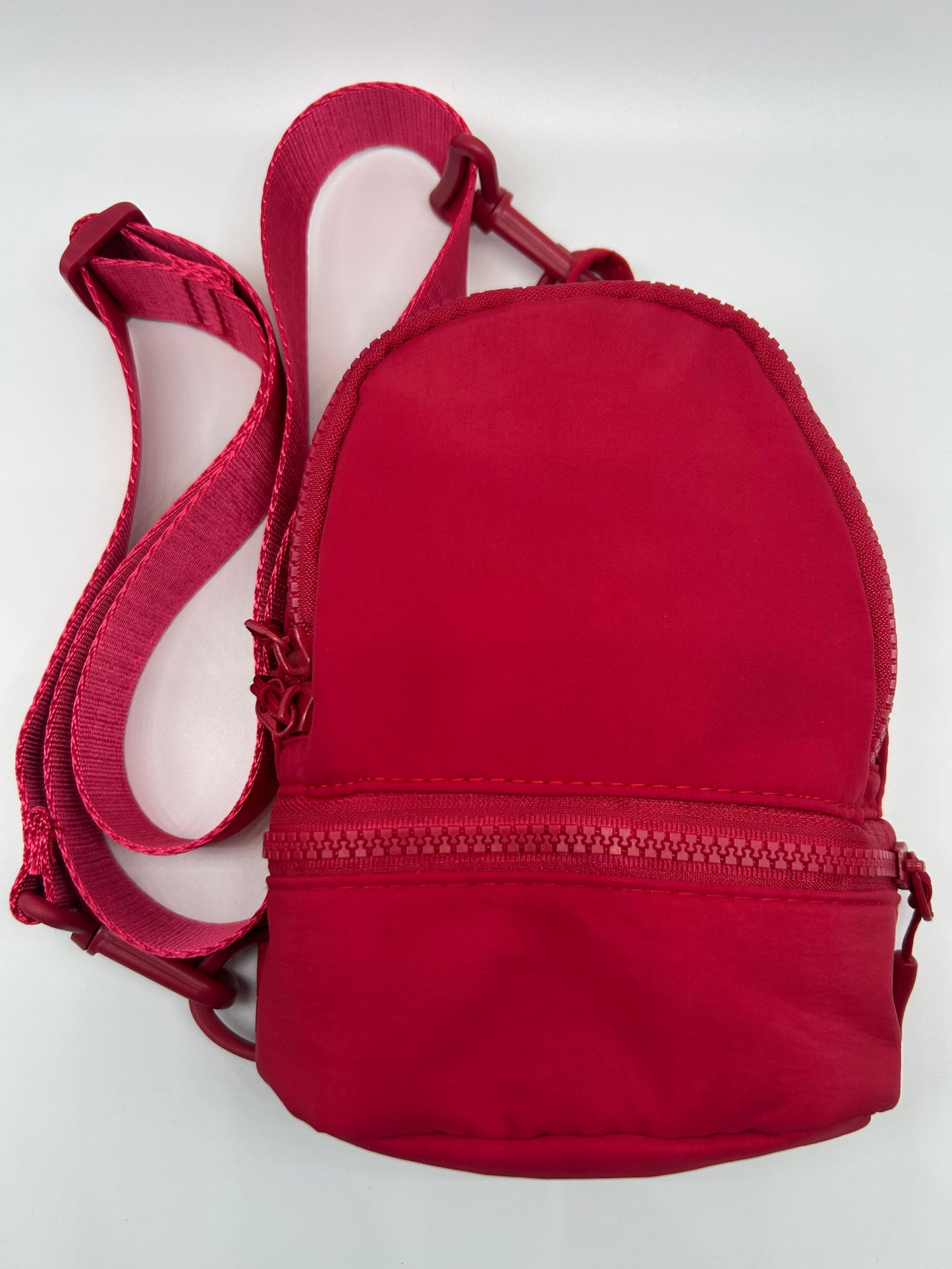 Red Mini Nylon Shoulder Bag