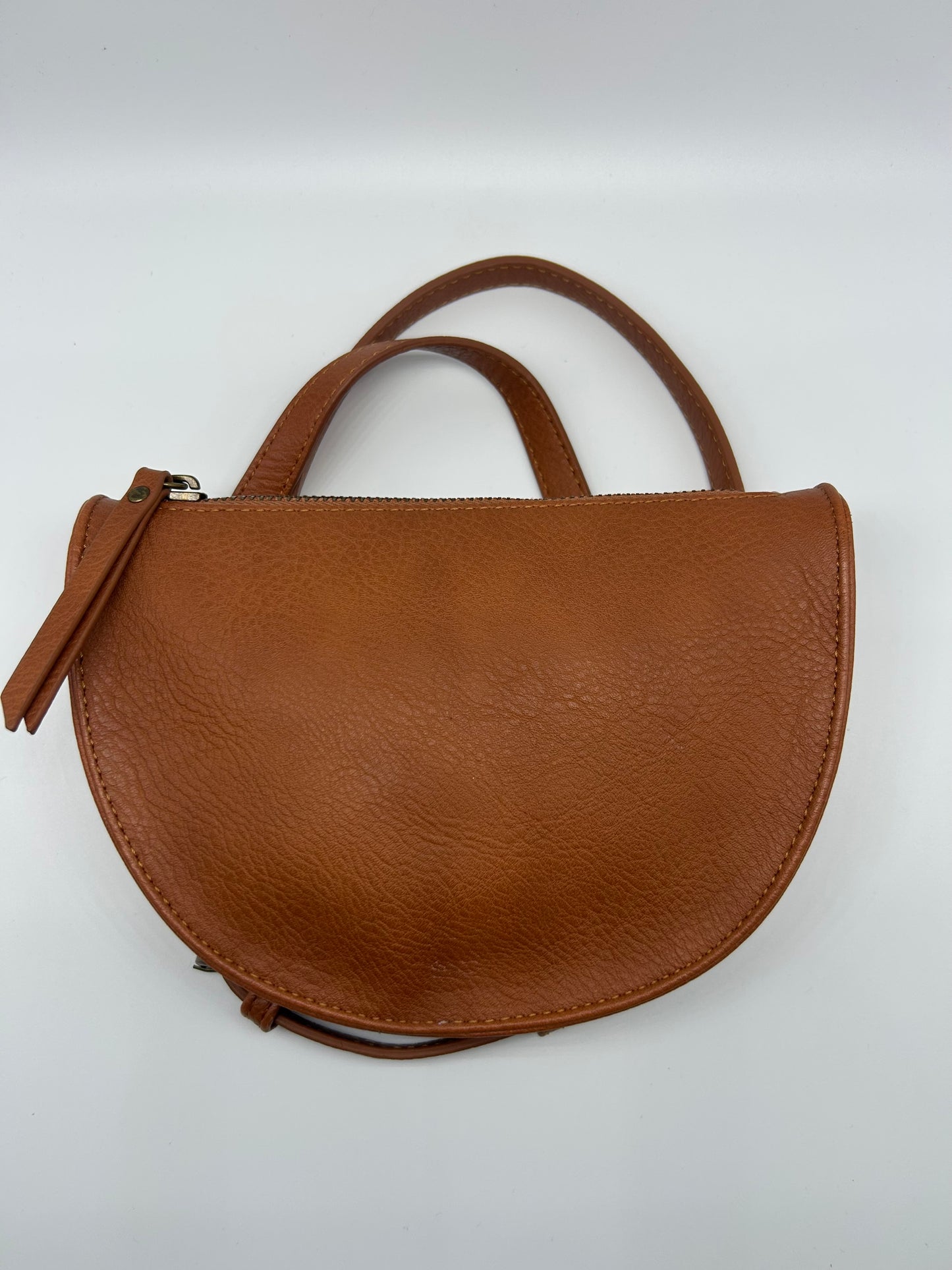 PRELOVED♡ Tan Half-Moon Faux Leather Waist Crossbody