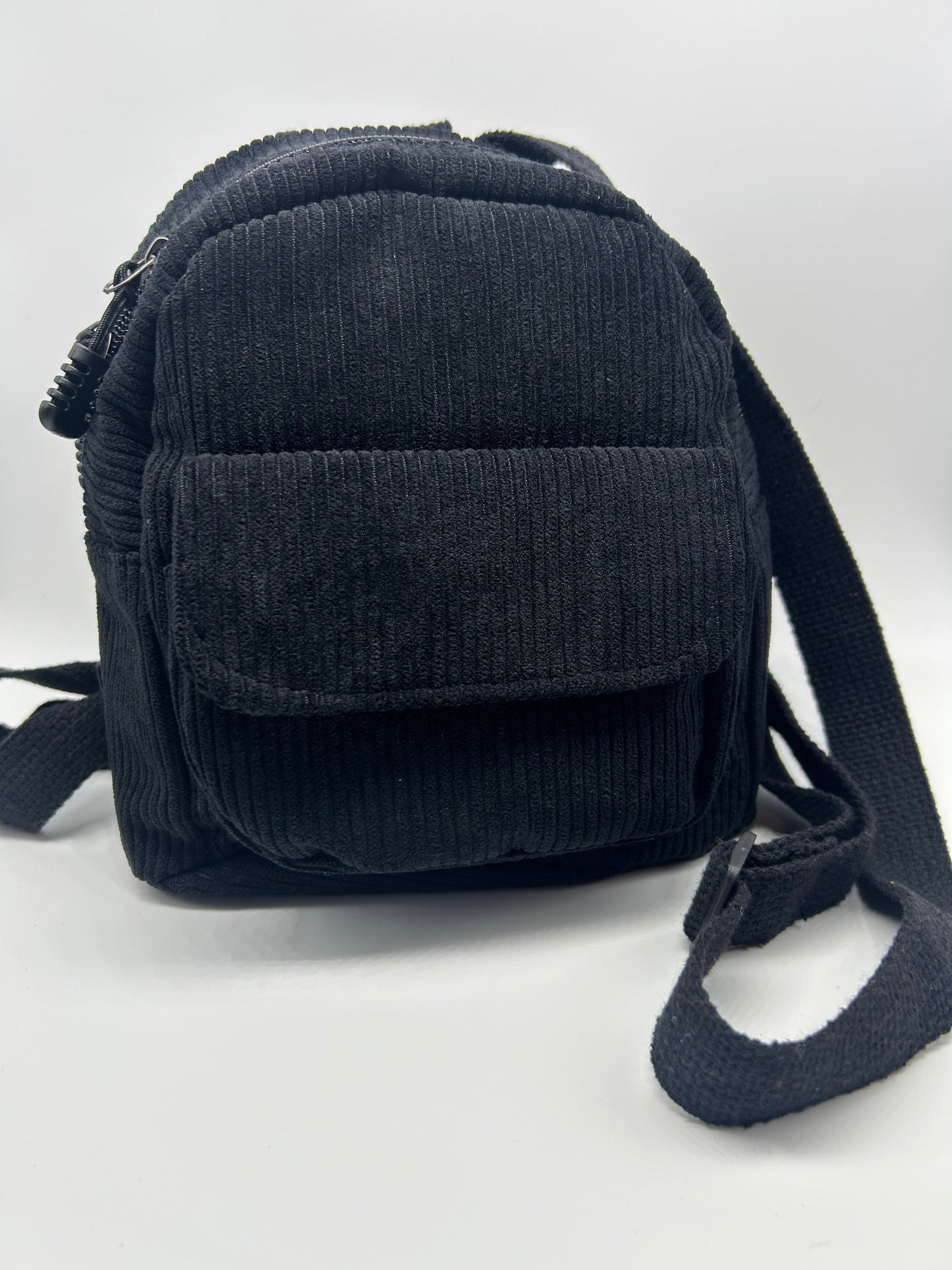 PRELOVED♡ Mini Black Corduroy Backpack