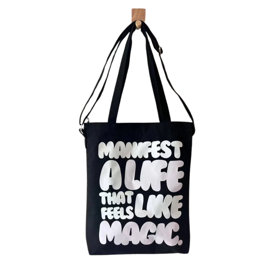 Manifest Magic Canvas Zipper Everyday Tote