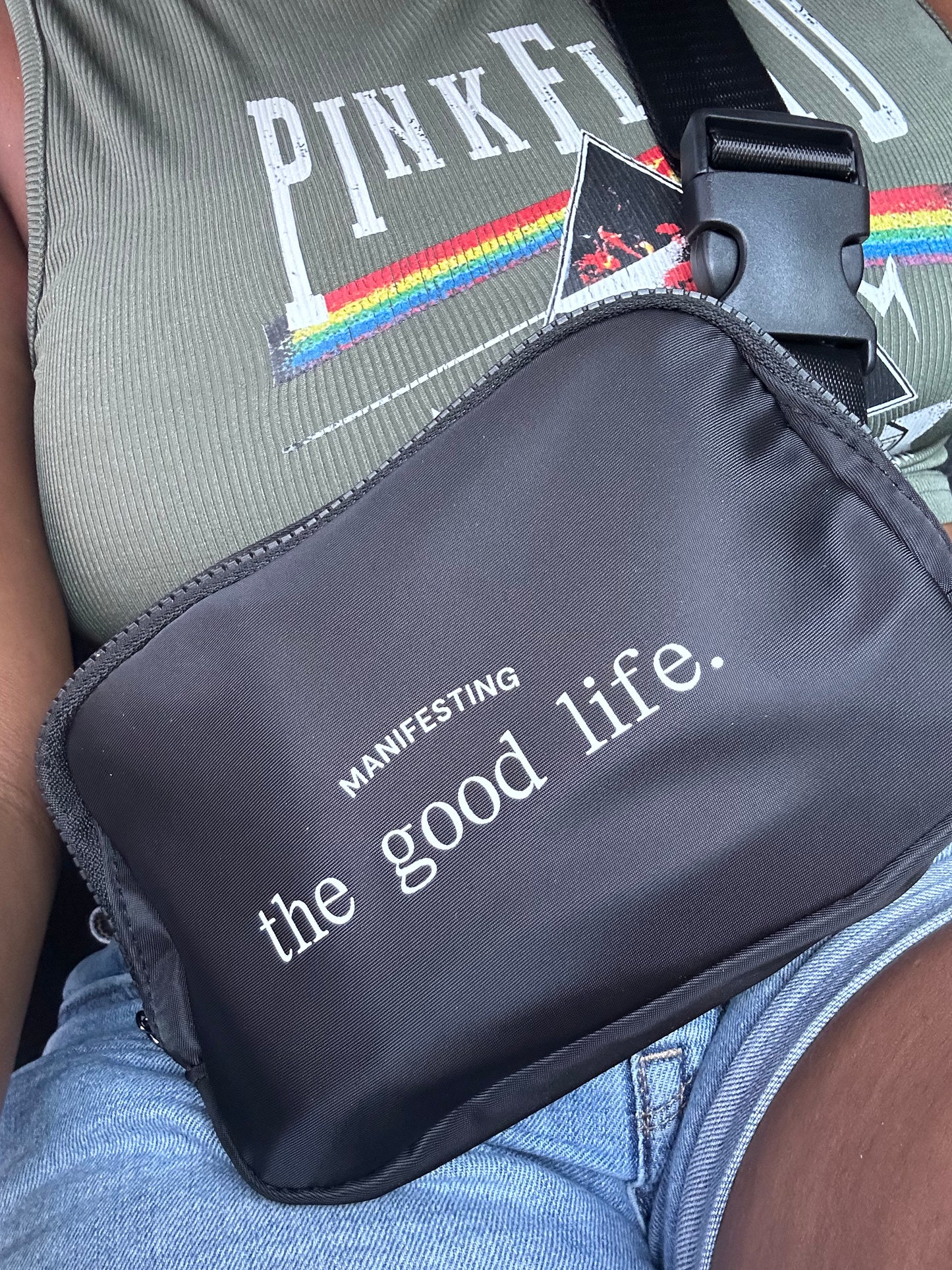 "Manifesting Good Life" Crossbody Fanny Waist Bag