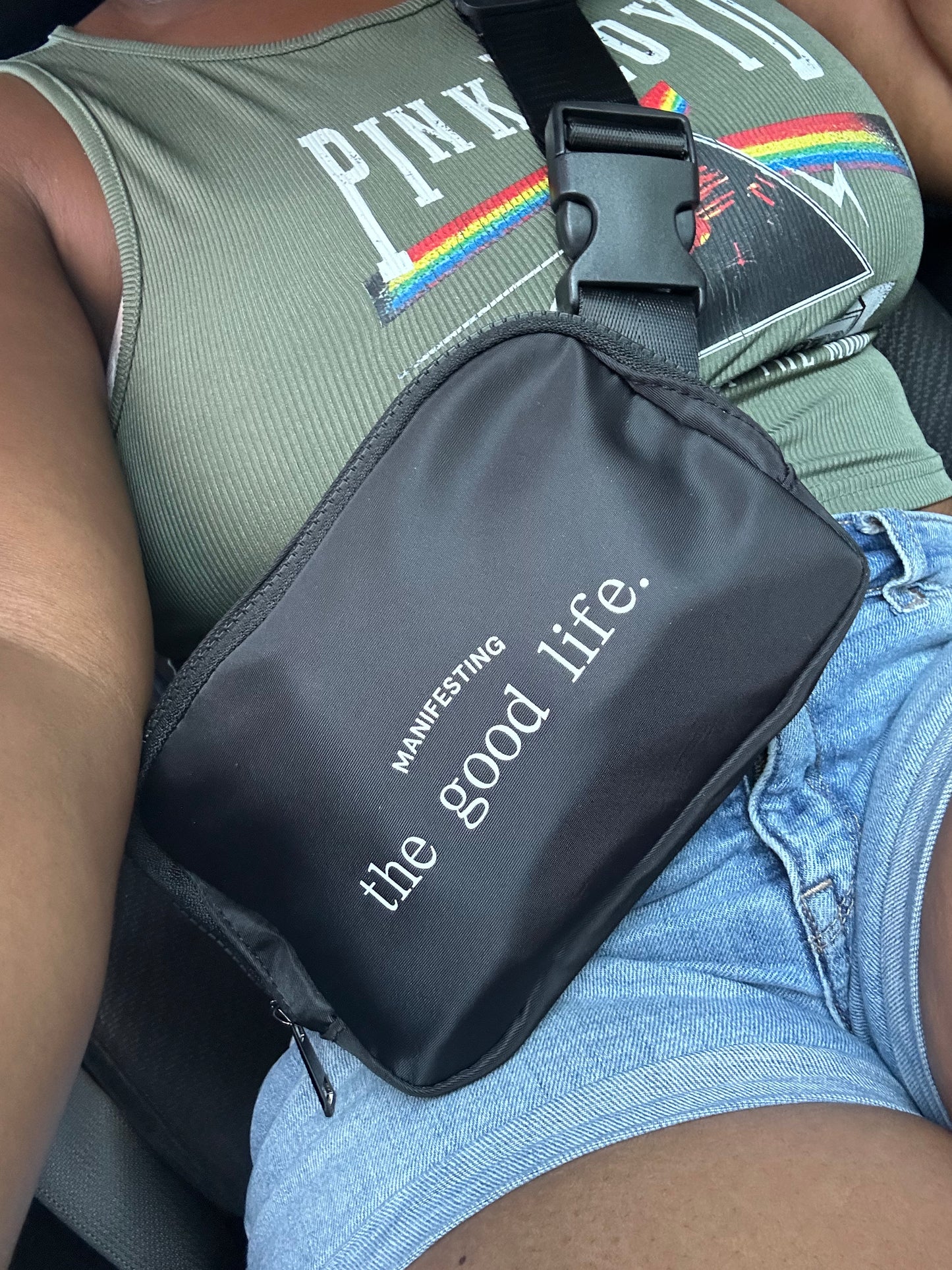 "Manifesting Good Life" Crossbody Fanny Waist Bag