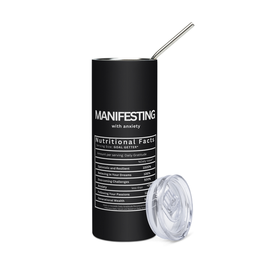 Manifest Nutritional Label Tumbler Stainless Steel