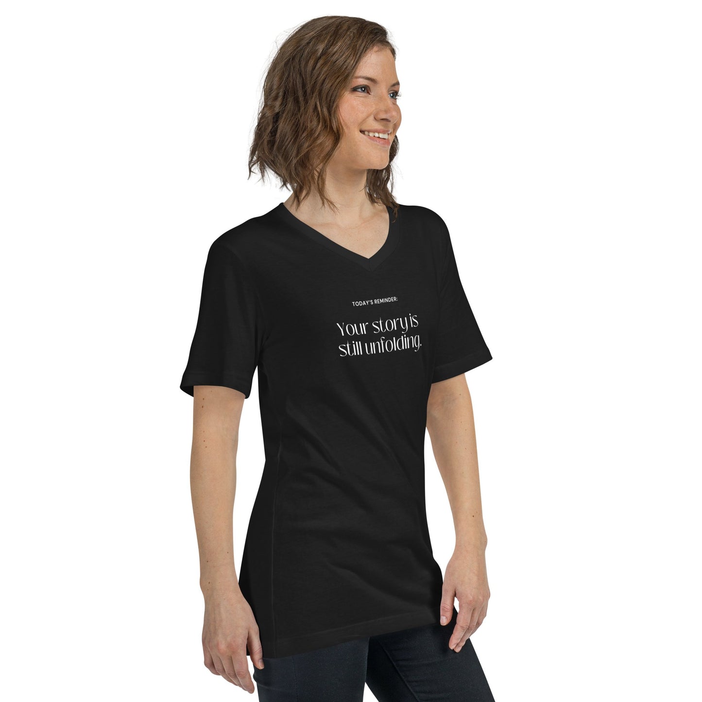 V - Neck Tee Note To Self - manifesting with anxiety