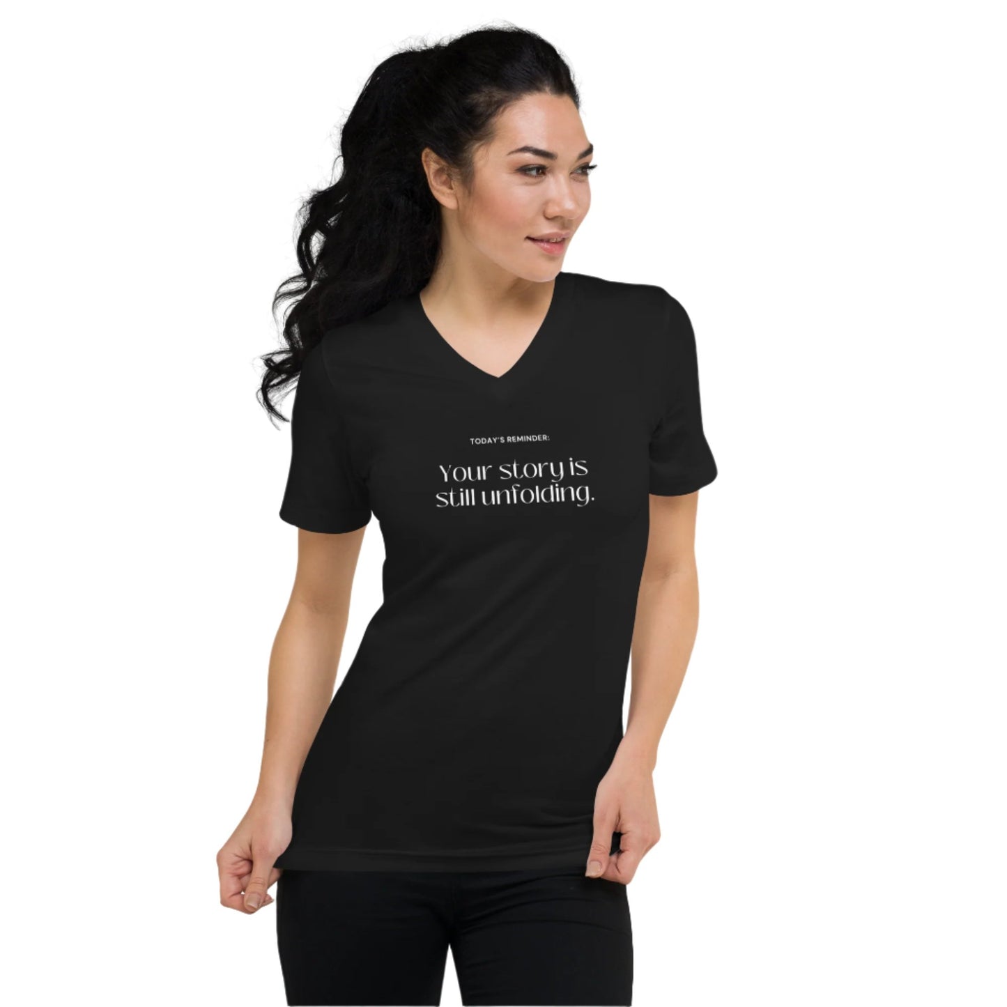 V - Neck Tee Note To Self - manifesting with anxiety