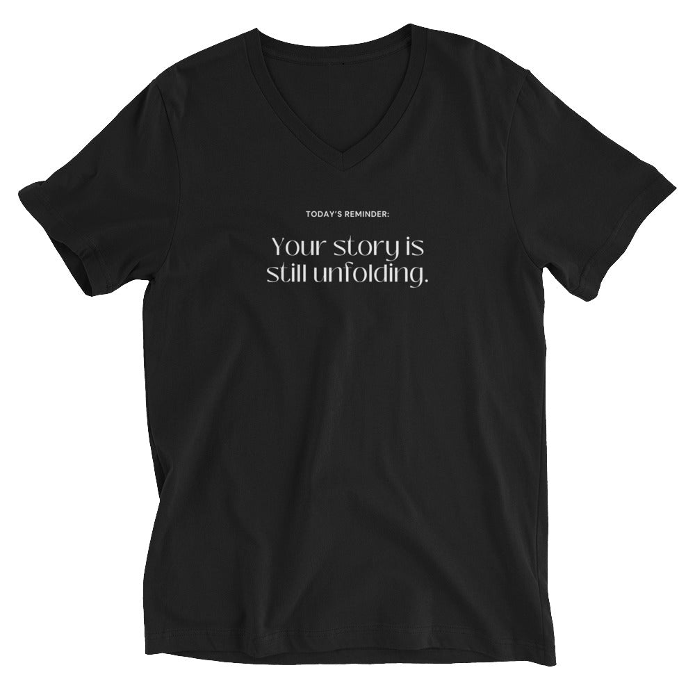 V - Neck Tee Unfolding Story - manifesting with anxiety