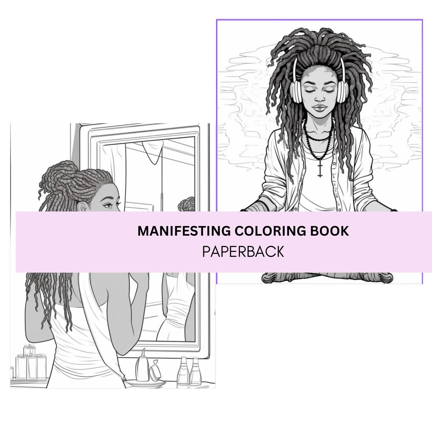 Manifesting Color An Adult Coloring Book with Self Love Affirmations PAPERBACK - manifesting with anxiety